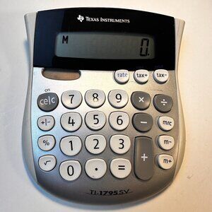 TEXAS INSTRUMENTS TI1795 SV MODERN MINI CALCULATOR W/ LARGE DISPLAY, 5,5 x 4,5 "